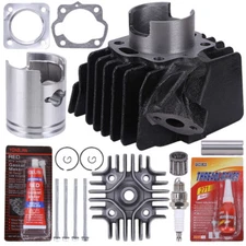 Engine Cylinder Top End Kit with Piston Ring Gaskets for Suzuki LTA50 LT50 JR50