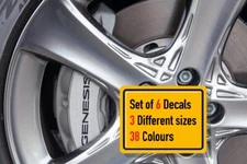 6 x Compatible with Genesis Wings (Different Style) Brake Caliper Decal