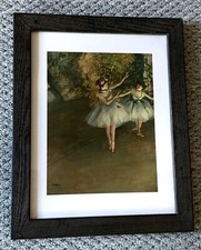 Two Dancers on the Stage by Degas, 40.5x32.5cm frame, Masters paintings