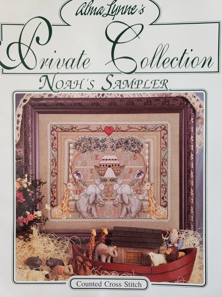Counted Cross Stitch Noah's Sampler Alma Lynne's Private Collection Pattern 1992 - Image 3 of 4