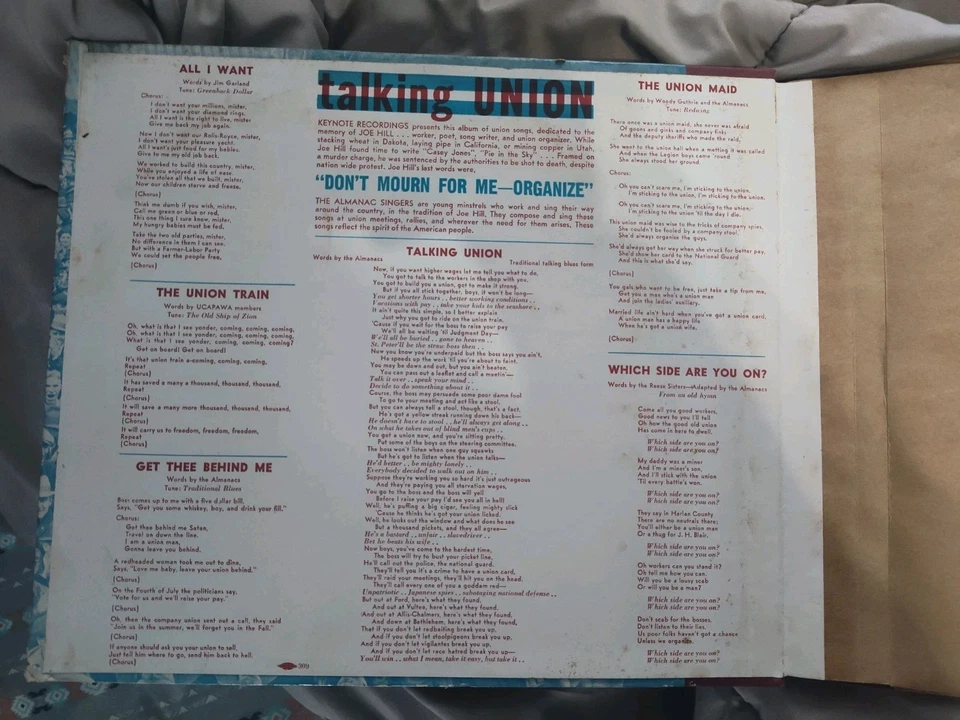Almanac Singers: Talking Union 78" RPM Album 1941 - Image 2 of 4