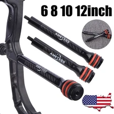 6/8/10/12" Archery Stabilizer Rod Balance Bar Damper Weight Compound Bow Shoot