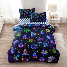 Space Bedding Set for Boys Twin Size - 5 Piece Comforter, Sheets  Pillowcase...