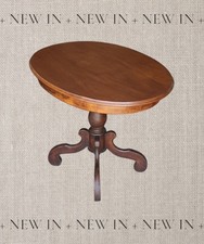 TAVOLINO OVALE H.78x95x70 VECCHIO ANTICO TAVOLINO LEGNO OVALE SOGGIORNO 