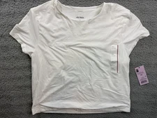 Wild Fable Shirt Womens 2XL White Short Sleeve Crewneck Stretch Tee T-Shirt