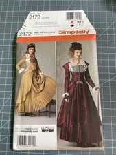 Simplicity 2172 Victorian / Steampunk Coat, Bustier, Skirt Misses' 14-22 Uncut