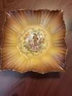 Schwarzenhammer Bavaria Square Porcelain Decorative Dish Courting Couple Gold — photo 1