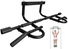 YES4ALL HEAVY DUTY WALL MOUNTED PULL UP BAR MULTI GRIP JLK2 - BLACK