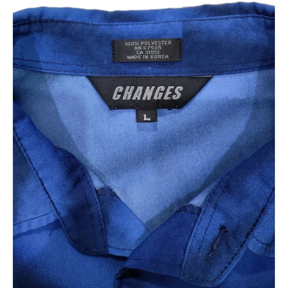 2001 Marvel Vintage Changes Punisher All Over Print Button Down Shirt Sz L Y2K - Image 3 of 4