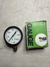 Marshalltown Fig 23 Pressure Gauge 0–300 PSI 1/4” NPT Steel Case NOS
