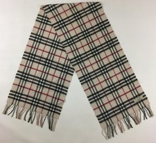 Burberry 100 cashmere Nova check scarf made in Scotland 138x31cm / 54 x 12