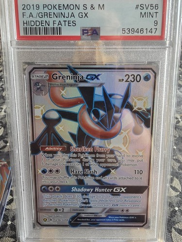 2019 Pokemon Hidden Fates Shiny Vault Greninja GX #SV56 PSA 9 MINT