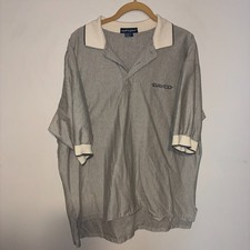 Vintage Swingster Dayco Polo Shirt Mens L Pinstripe Made in USA 90s