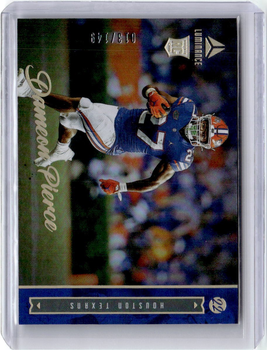 2022 Panini Luminance Rookie Blue /149 Dameon Pierce #184 Rookie RC UF Florida