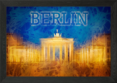 BERLIN Brandenburg Gate Framed Wall Art Poster Canvas Print Picture