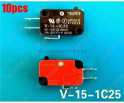 10Pcs Basic Snap   Switch 15A V-15-1C25 Micro Switch New Ic bc *bn