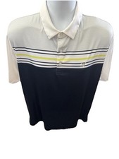 CALLAWAY Opti-Dri Blue Striped Polo Shirt Mens Size L LARGE s/s Performance GOLF