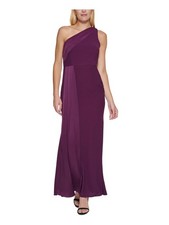 VINCE CAMUTO Womens Purple Scuba Crepe Lined Sleeveless Full-Length Gown Dress 2