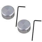 Silver Aluminium Alloy Pedal Caps For Guitar Effect Footswitch Toppers