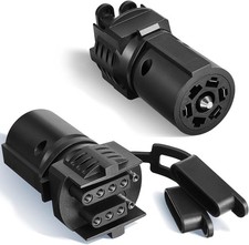 2 Pack 7 Pin to 4 Pin Trailer Plug Adapter, 7 Way to 5 Way Trailer Light Adapter