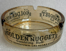 Golden Nugget Gambling Hall Casino Ashtray Vintage Las Vegas Strip Souvenir 3.5"