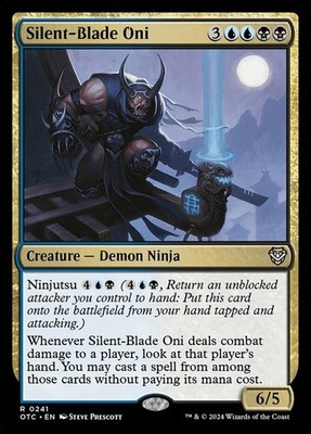 Silent-Blade Oni NM, English MTG Outlaws of Thunder Junction - Commander