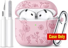 Silicone Protective Case Cover with Cute Flower Design for Apple AirPods 4
