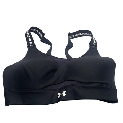 Under Armour Sports Bra Womens SA-C Black Molded Mesh Adjustable Medium Support