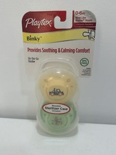 Vintage Playtex Binky Pacifiers 0-6 Months Most Like Mom Nipple Silicone Monkey