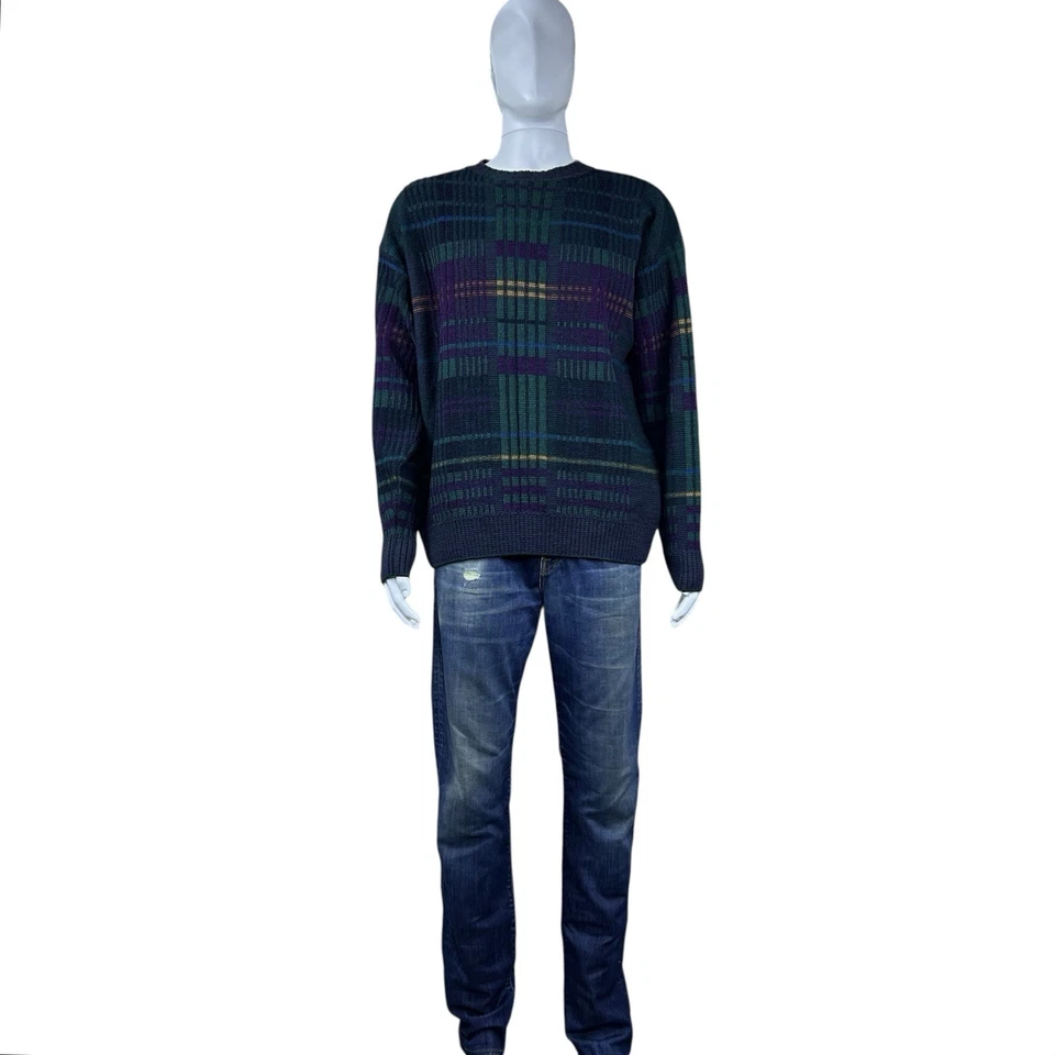 VTG Pendleton 100% Virgin Wool Crew Neck Sweater Geometric Heritage USA Mens L - Image 2 of 4