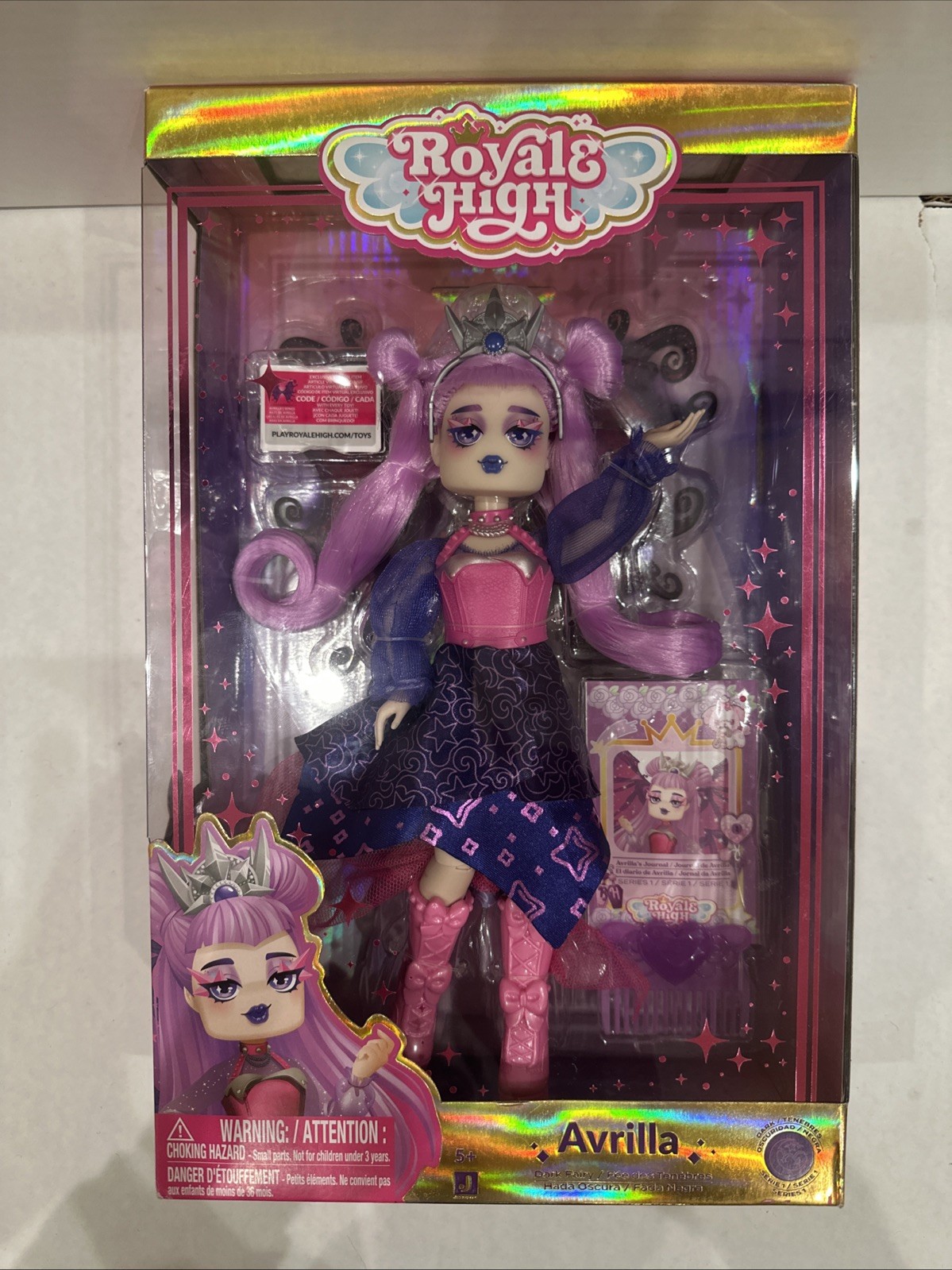 Royale High Avrilla Dark Fairy 9" Doll Series Code Only Sent