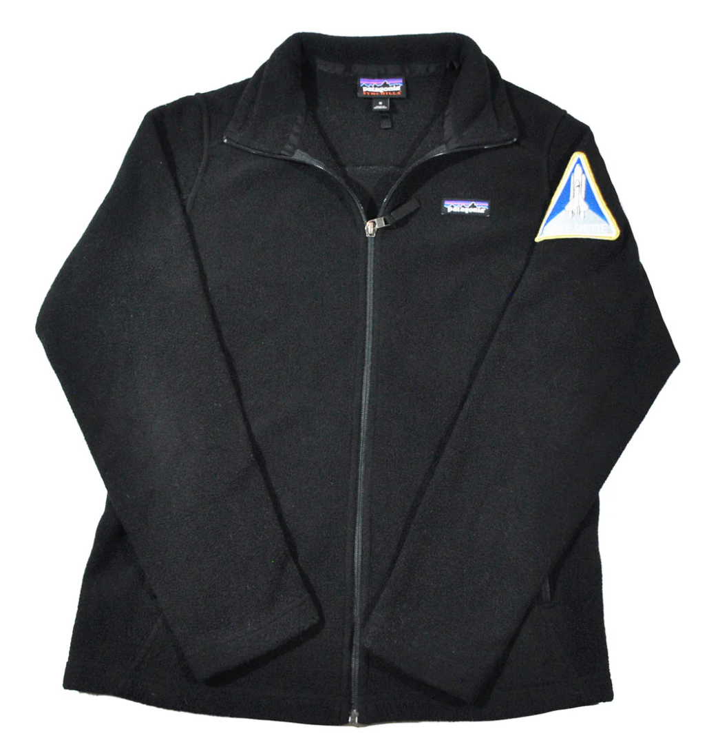 Patagonia フリースジャケット 黒 Patagonia Nasa Space Shuttle Winter Black Zip Jacket Fleece Size
