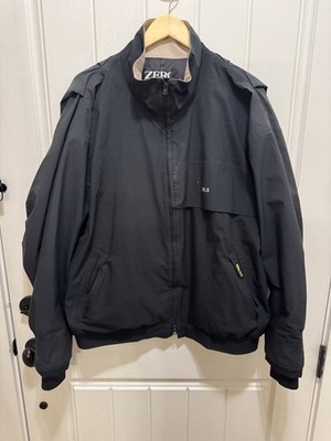 zero restriction ZR Goretex Men s XL Black Windbreaker Jacket Golf Initials 