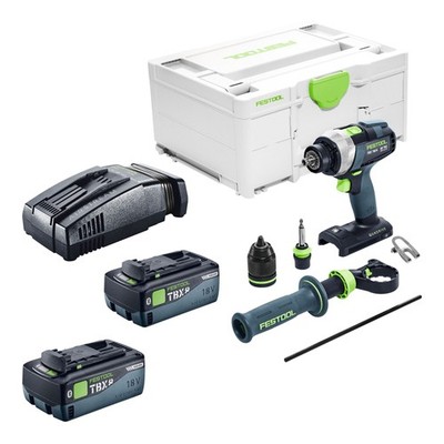 Festool TDC 18/4-Basic Bohrschrauber 18 V 75 Nm + 2x Akku 8,0 Ah + Schnelllader