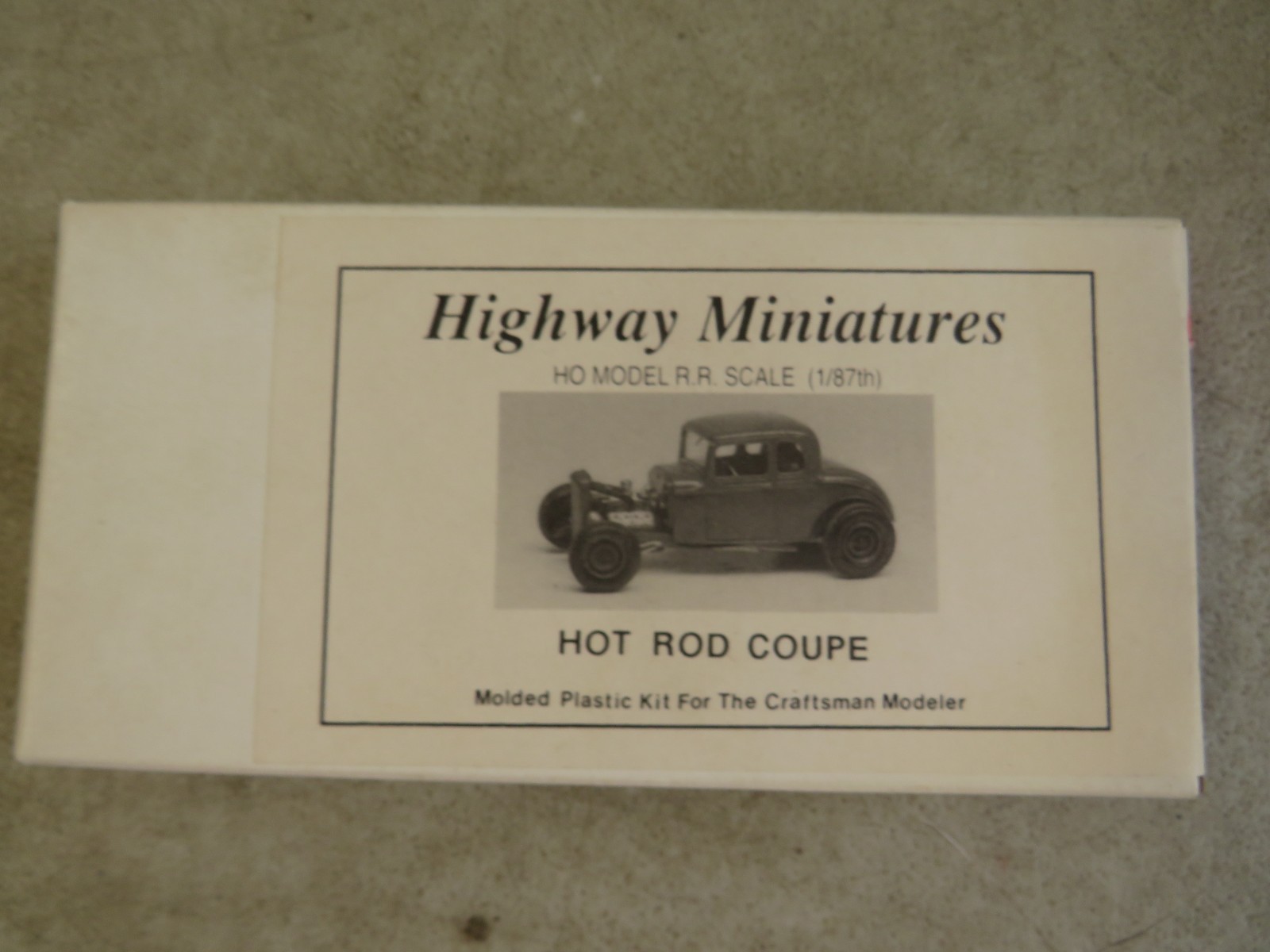 Highway Miniatures HO Scale Model RR Scale 1/87 Hot Rod Coupe Kit For Train Set
