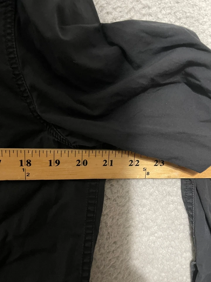 Camisa masculina Diesel Co tamanho médio preta botão de pressão manga longa algodão adulto - Imagem 4 de 4