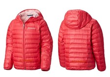 Columbia McKay Lake DOWN Hooded Jacket Heat-Seal Youth L NoSalesTax