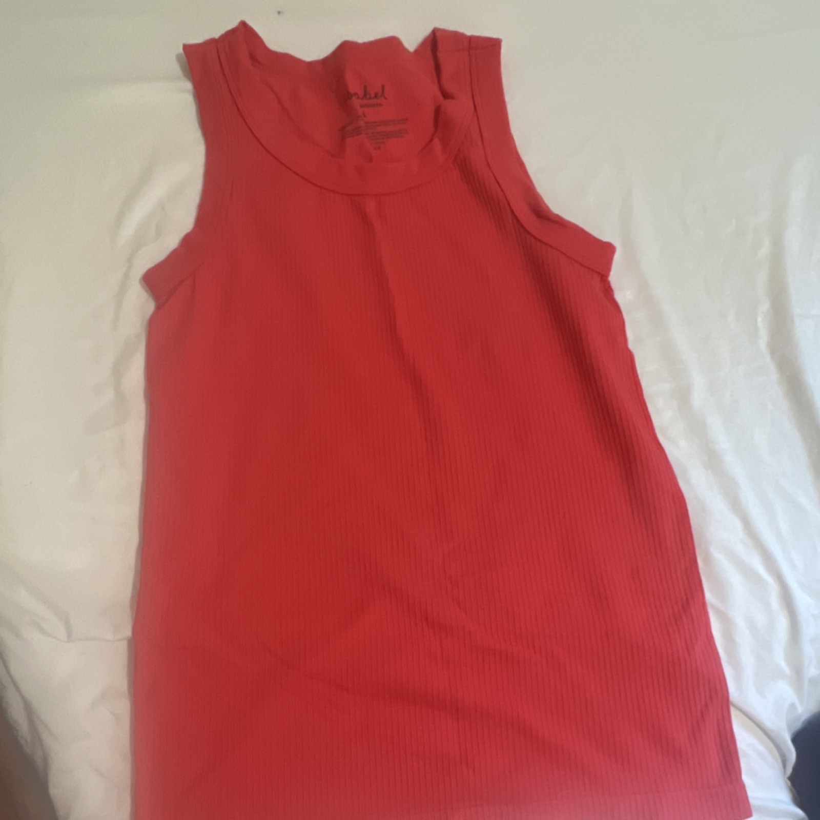 A New Day Ribbed Knit Sleeveless Crew Neck Tank Top Red Size M Women