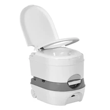 Portable Toilet Porta Potty 6.34 Gal RV with Pressurized Flush Pump for Camping