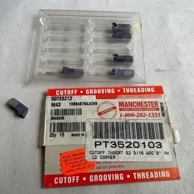 6 PCS MANCHESTER CUTOFF INSERT SE 3/16 WOC 5'' RH LD CORNER