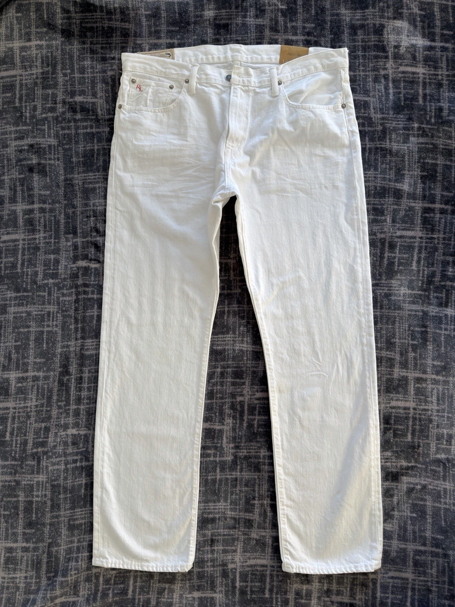 Polo Ralph Lauren Mid (10-12 in) Rise White Jeans for Men for sale