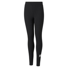 PUMA Essentials Logo Leggings Youth Girls Black Athletic Casual 58703501