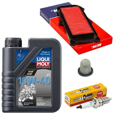 Set 1L Öl Wartung Ölsieb Luftfilter Zündkerze für Daelim SQ 250 Freewing 250 -09