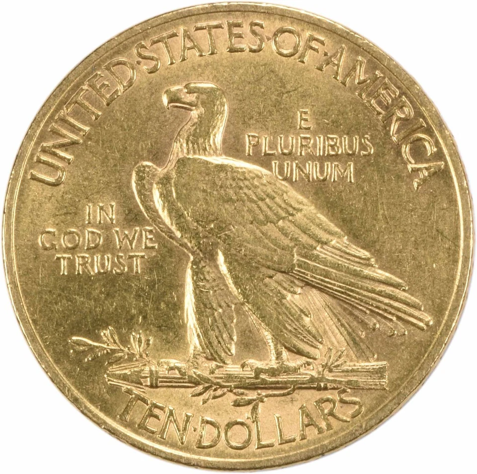 1911 $10 Gold Indian AU Slider não certificado #212 - Imagem 2 de 2