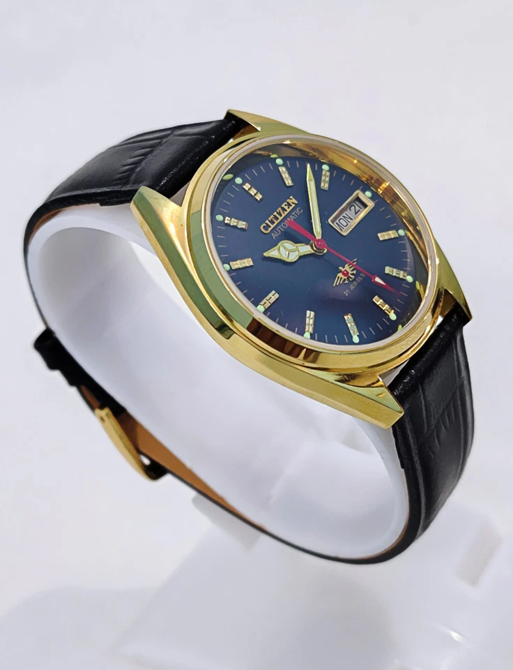 Reloj Pulsera Citizen Vintage Automático 21 Joyas Día y Fecha Para Hombre Hecho en Japón Años 80 Foto 3 de 4