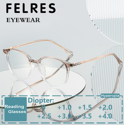 TR90 Oval Anti Blue Light Reading Glasses Unisex Clear Lens Presbyopic Readers 
