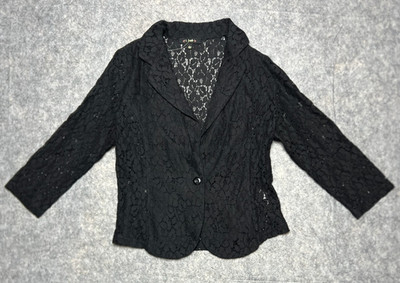 NWT I Joah Black Lace Women s Buttoned Top Size Large