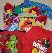 Angry Birds Lot: Plush, PVC Figures, Books, Kids Shirts, Vintage Collectibles