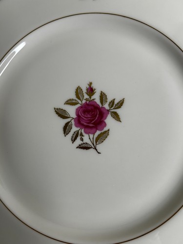 LENOX RHODORA P471 Set of 4 Dinner Plates 10.5" Gold Trim Pink Rose P-471 3432 - Picture 3 of 5