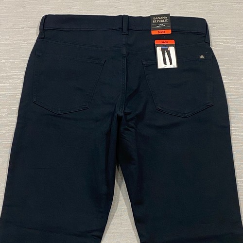 Banana Republic Chino Hose Herren 34 x 32 Slim Fit Schwarz Gerades Bein Stretch - Bild 11 von 20